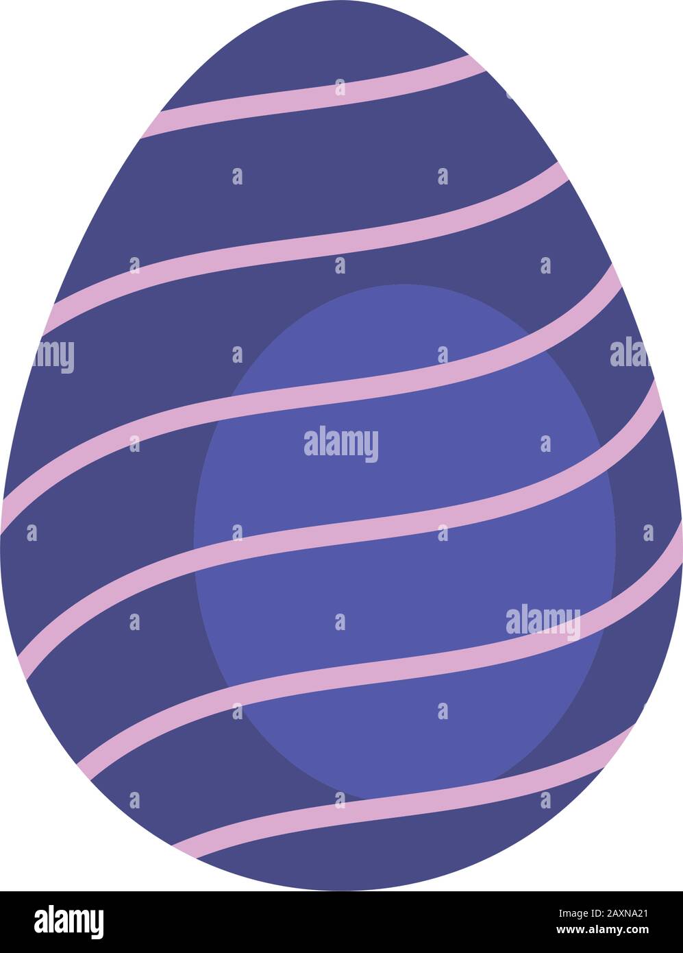 easter egg painted with waves stripes flat style Stock Vector Image ...