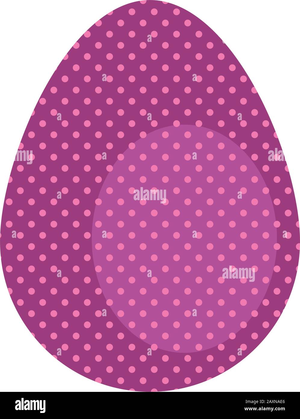 easter egg painted dotted flat style Stock Vector