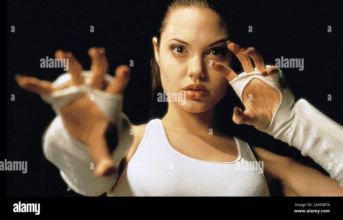 CYBORG 2 (aka Glass Shadow) 1993 Trimark Pictures film with Angelina Jolie Stock Photo