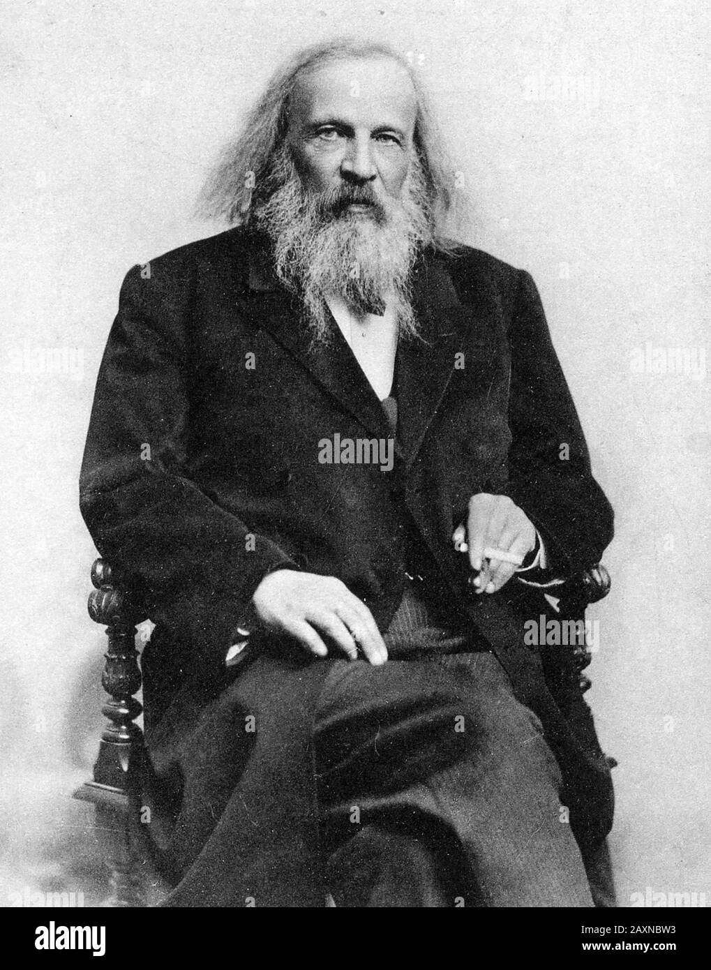 DMITRI MENDELEEV (1834-1907) Russian chemist and inventor who formulated the Periodic Code, about 1897 Stock Photo
