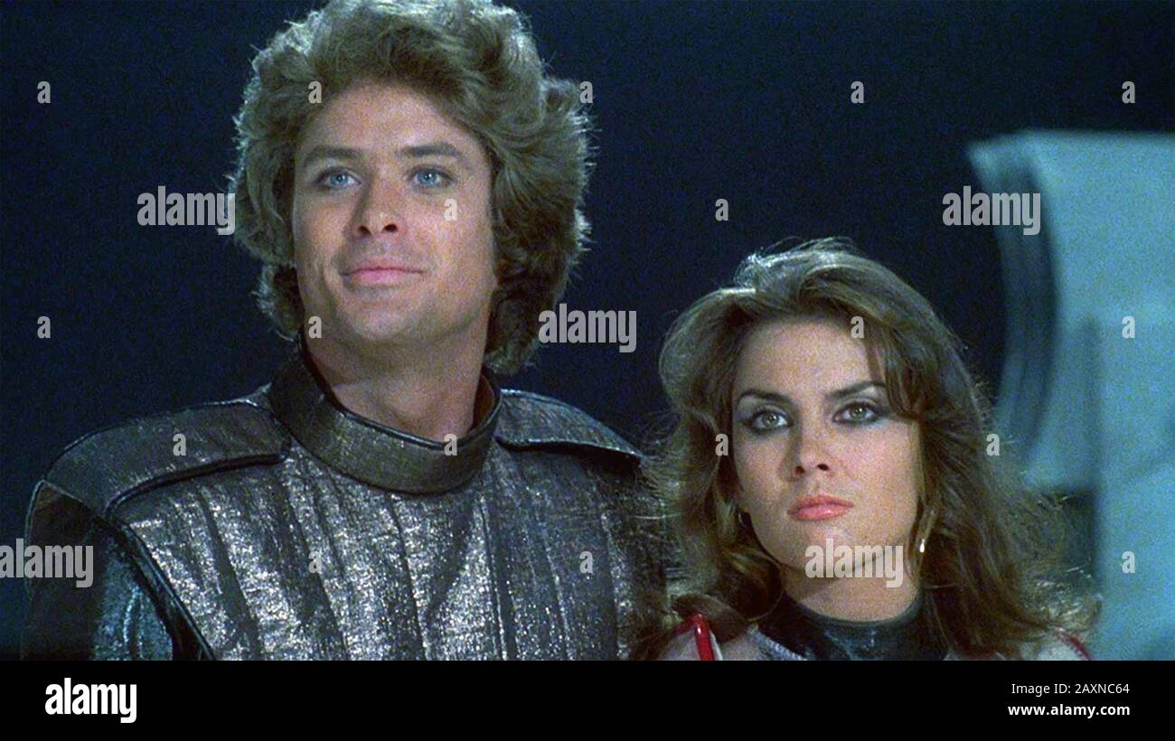 STARCRASH 1979 New World Pictures film with David Hasselhoff and Caroline Munro Stock Photo