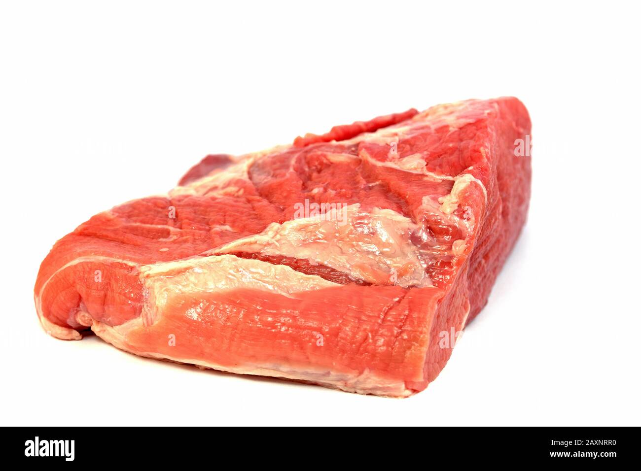 Roast veal isolated against a white background Stock Photo