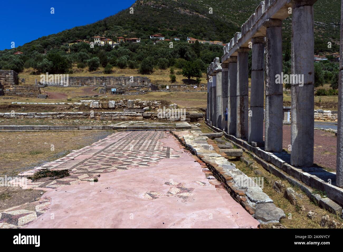 Ancient Greece. Archaeological Site of Ancient Messene.  Asklepieion complex Stock Photo