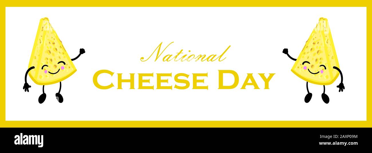 National Cheese Day. Postcard or banner for International Cheese Day