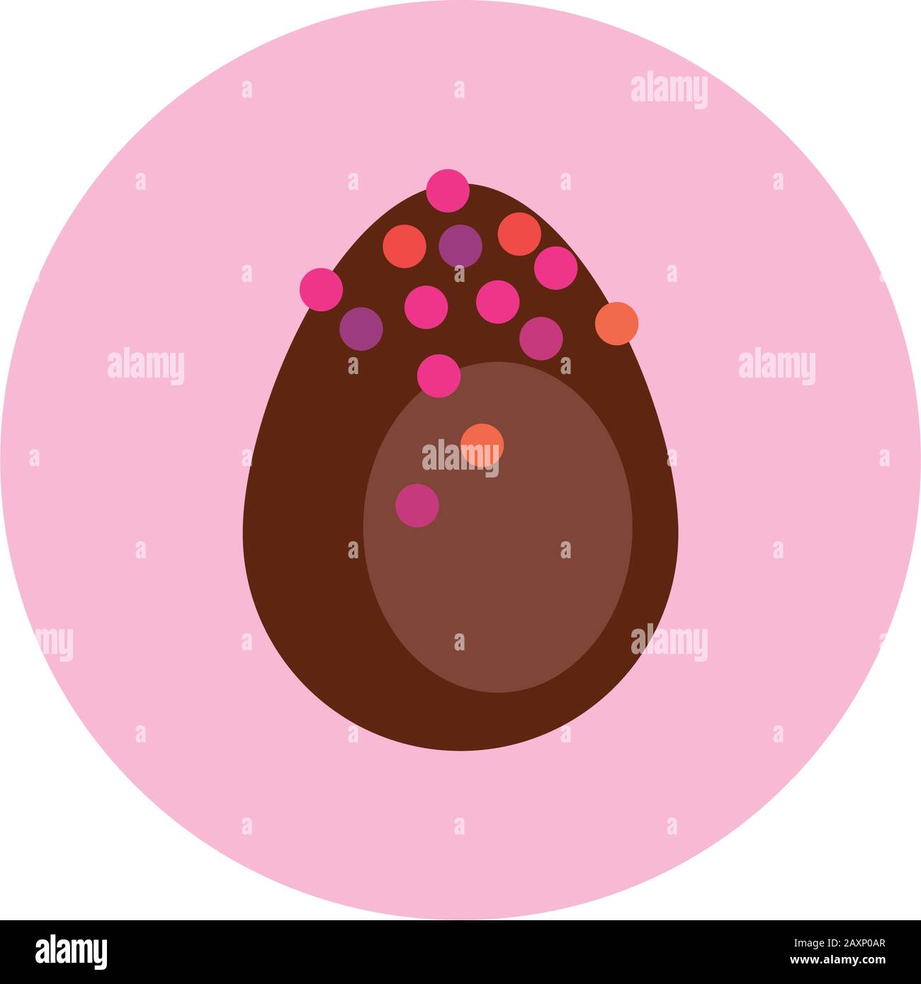 easter egg painted dotted block style Stock Vector