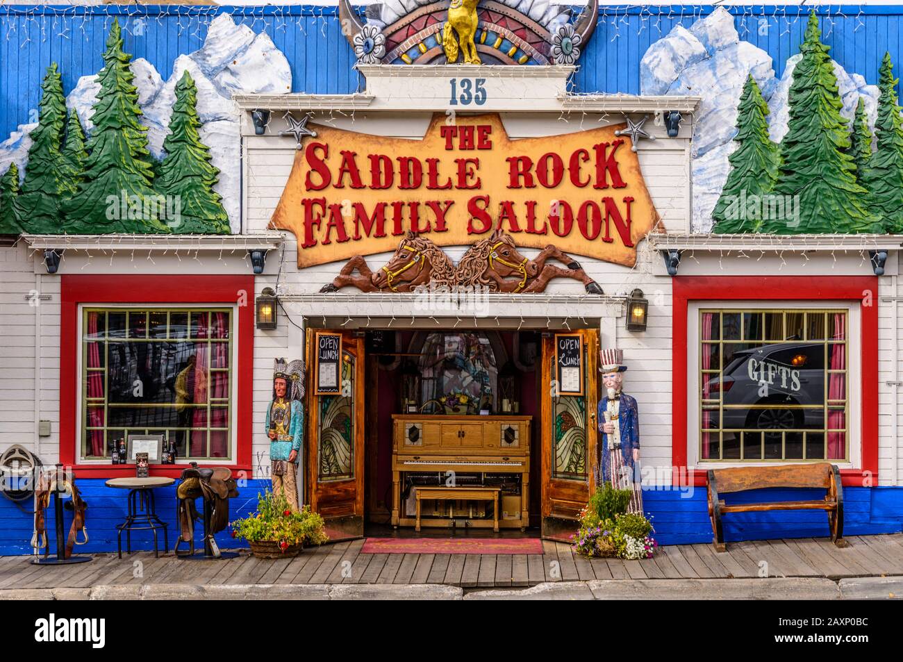 The USA, Wyoming, Jackson Hole, Jackson, The Saddle rock Family Saloon