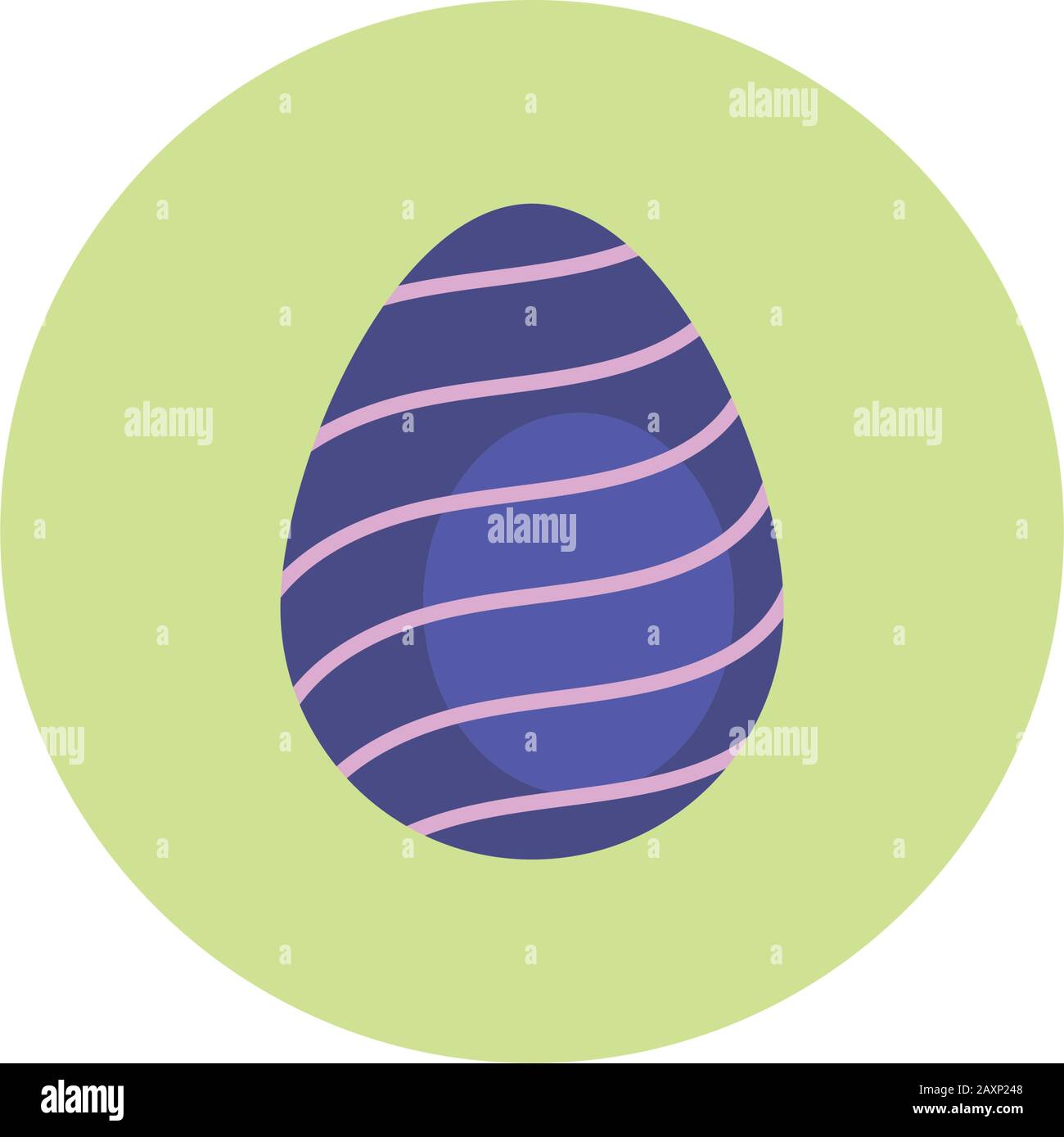 easter egg painted with waves stripes block style Stock Vector Image ...