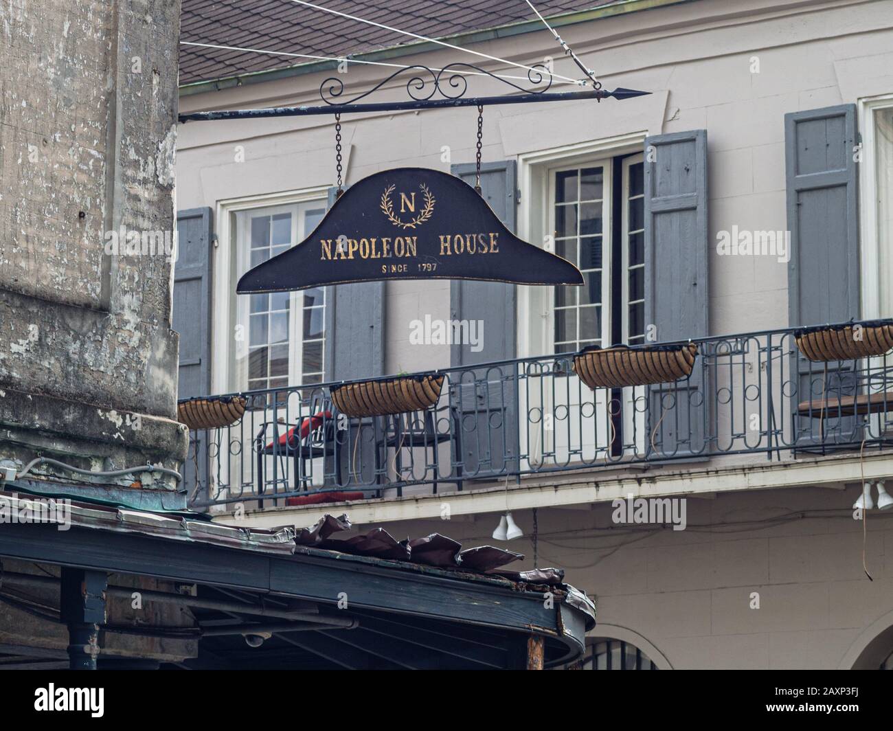 Napoleon House Bar and Restaurant on Chartres Street in the French Quarter of New Orleans, Louisiana, USA Stock Photo