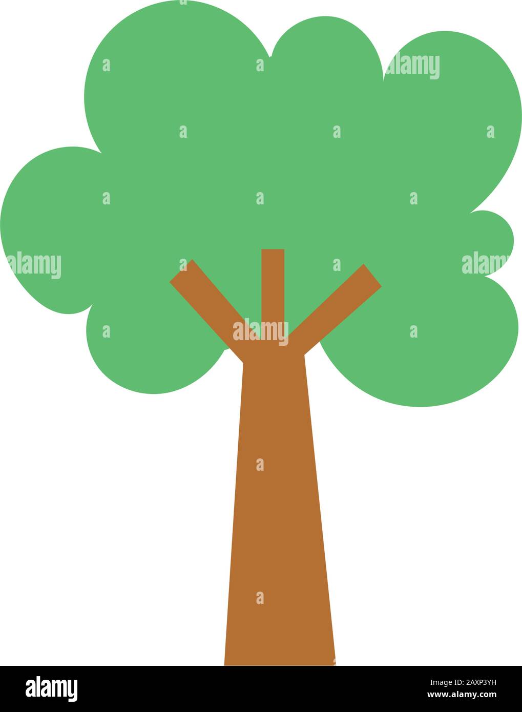 tree plant nature flat style icon Stock Vector Image & Art - Alamy
