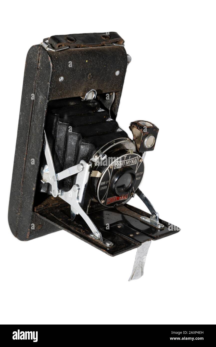 Old Antique Soho Myna SK 12 bellows, medium format camera from 1939. Stock Photo