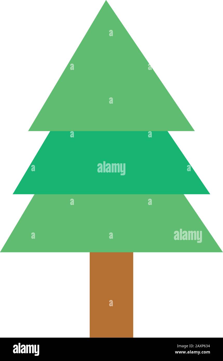 pine tree plant nature flat style icon Stock Vector Image & Art - Alamy