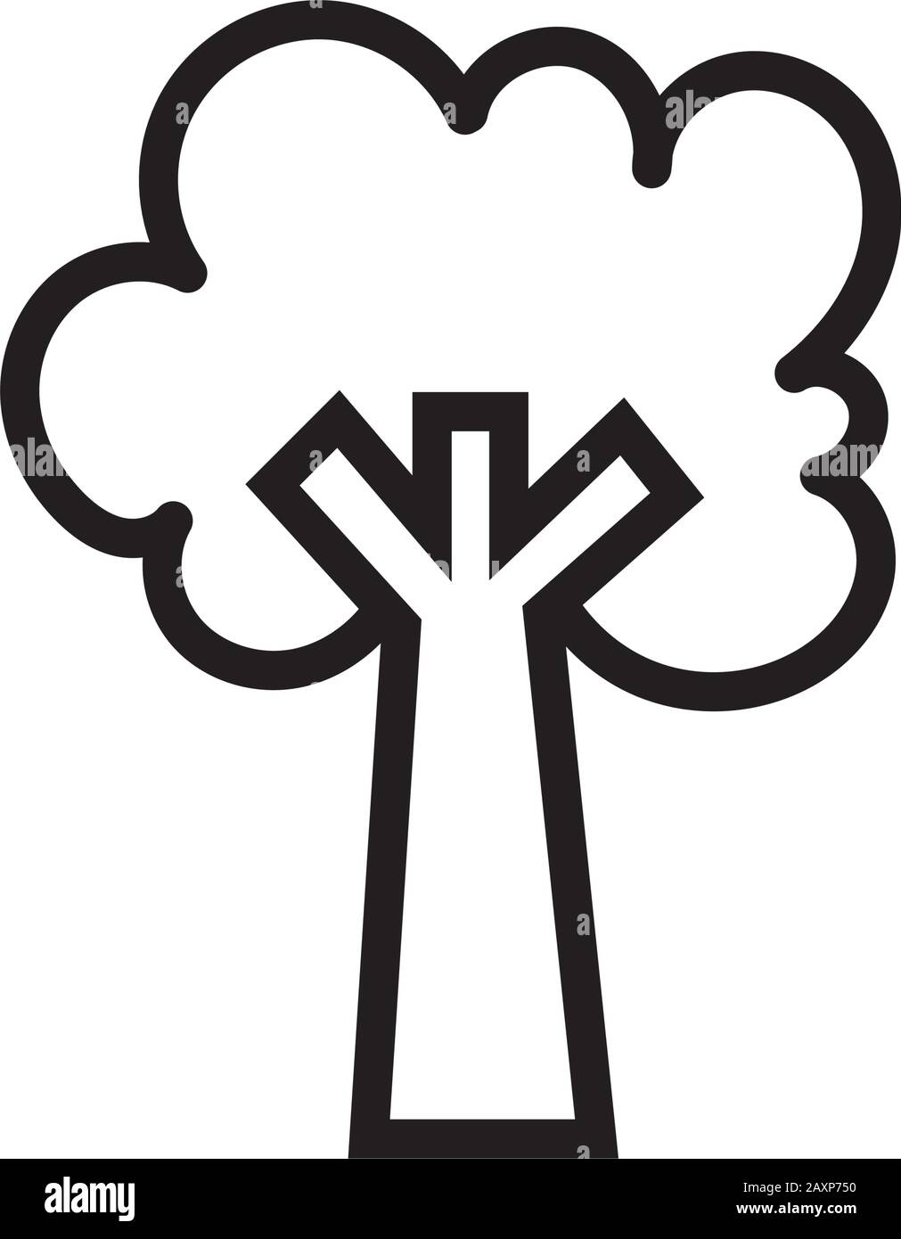 tree plant nature line style icon Stock Vector Image & Art - Alamy