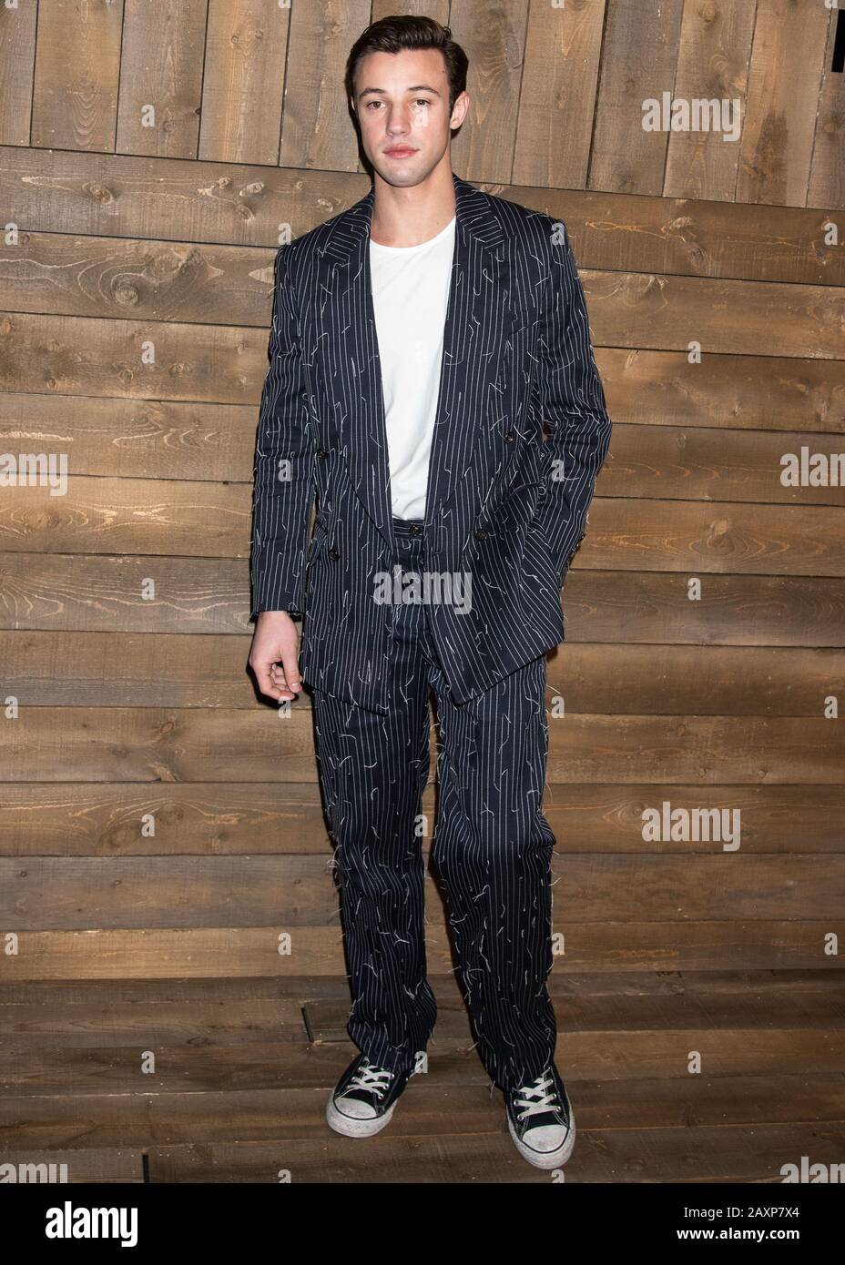 New York City, United States. 12th Feb, 2020. MANHATTAN, NEW YORK CITY, NEW  YORK, USA - FEBRUARY 12: Cameron Dallas arrives at the Michael Kors  Collection Fall/Winter 2020 Runway Show - February