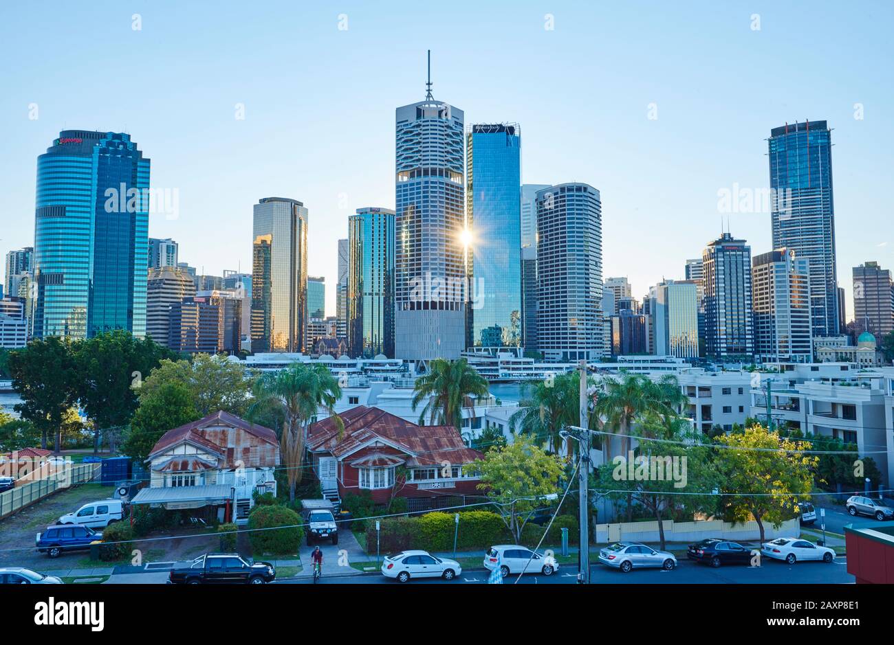 Landscape, Skyline, Brisbane, Queensland, Australia, Oceania Stock Photo
