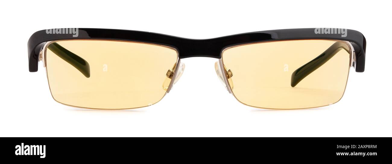 photochromic glasses path isolated on white Stock Photo