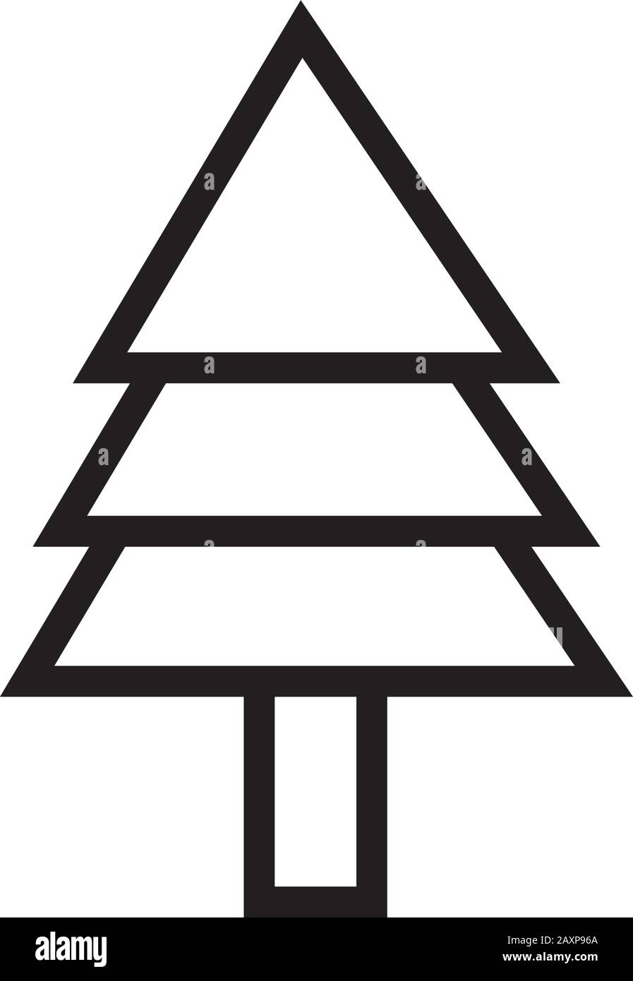 pine tree plant nature line style icon Stock Vector Image & Art - Alamy