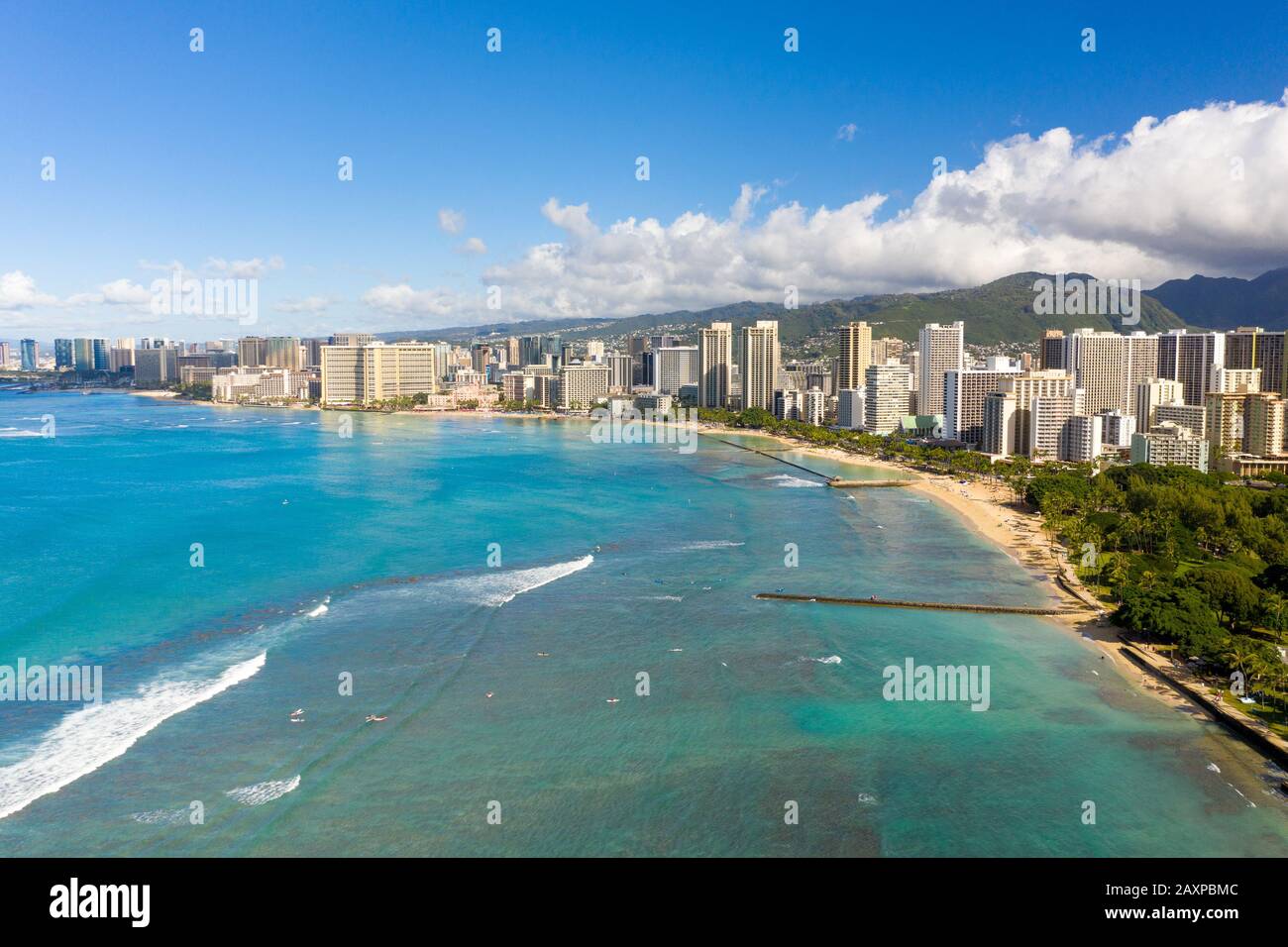 Honolulu downtown skyline in hi-res stock photography and images - Alamy