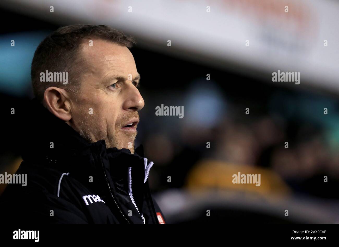 Millwall manager Gary Rowett before the Sky Bet Championship match at The Den, London. Stock Photo