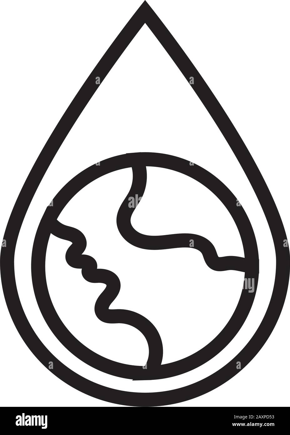 world planet earth in drop line style Stock Vector Image & Art - Alamy
