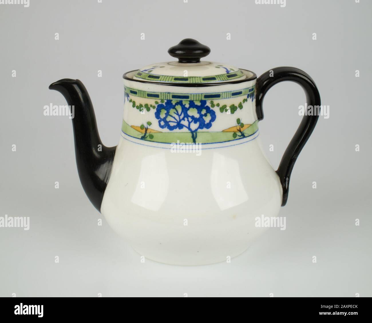 Antique Royal Doulton Art Deco china small teapot designed by Robert