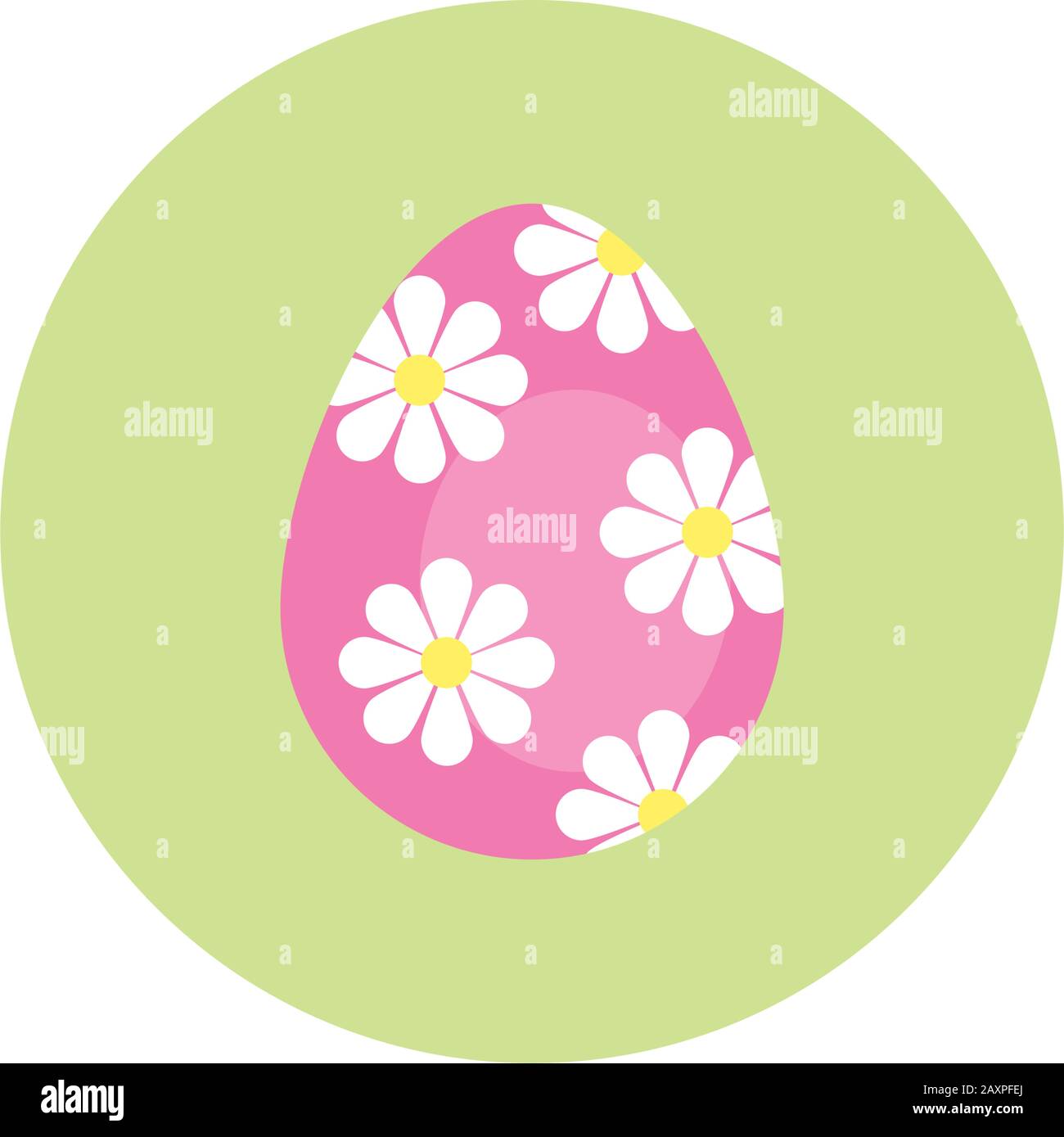 easter egg painted with flowers block style Stock Vector Image & Art ...