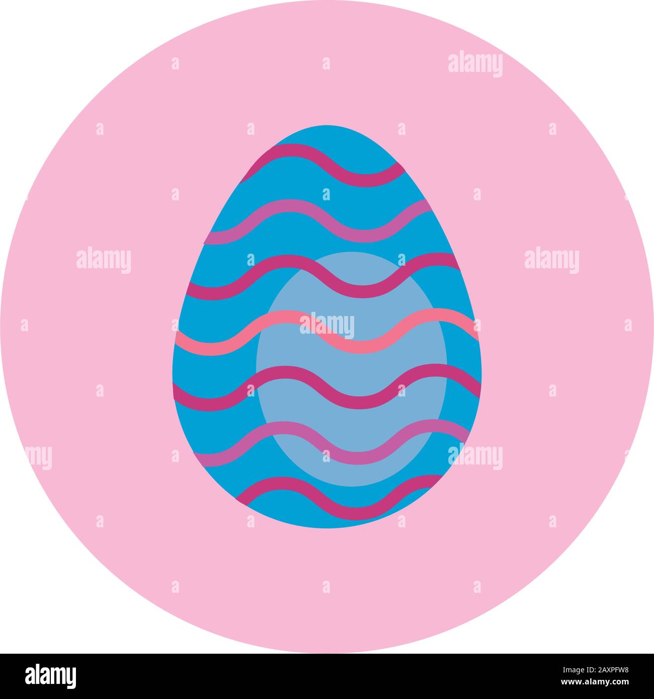 easter egg painted with waves stripes block style Stock Vector Image ...