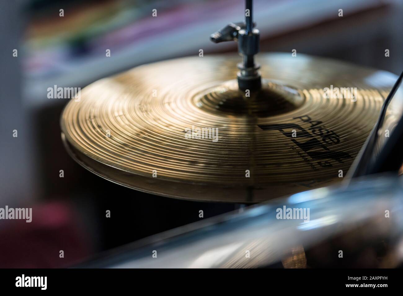 Cymbals of a drum kit Stock Photo
