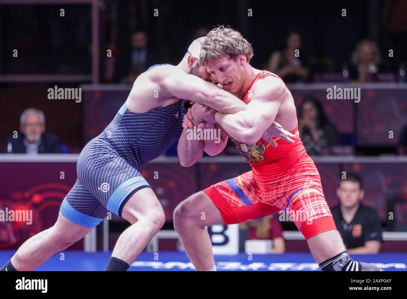 Roma, Italy. 12th Feb, 2020. a . aleksanyan (arm) category gr 97 kg during Wrestling Greco-Roman European Senior Championship, Wrestling in Roma, Italy, February 12 2020 Credit: Independent Photo Agency/Alamy Live News Stock Photo