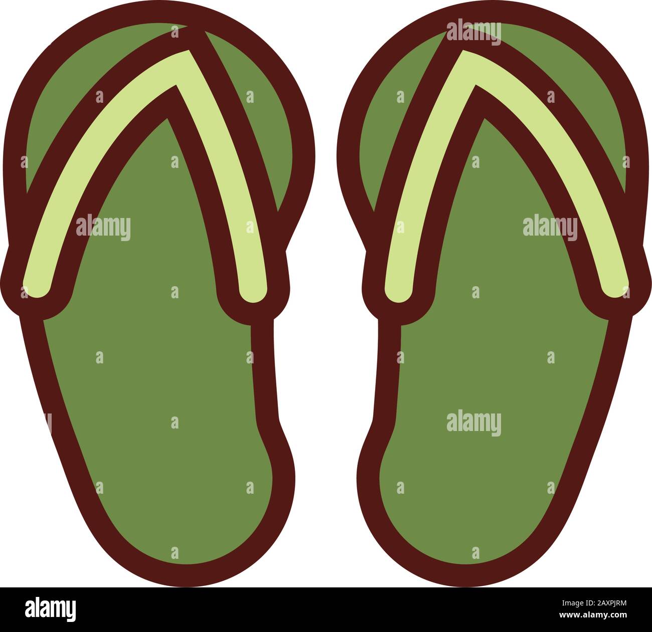 flips flops spa line and fill style Stock Vector