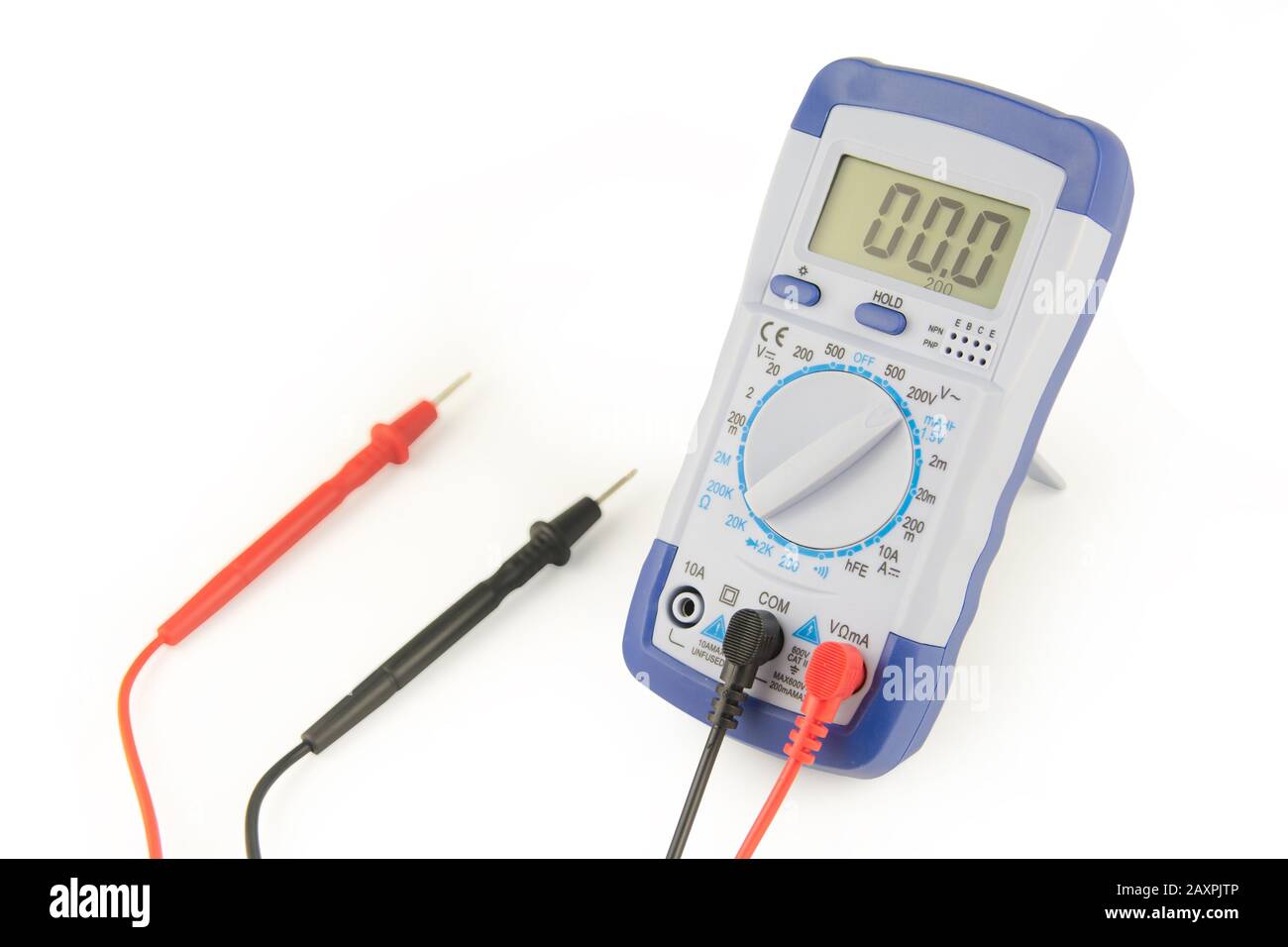 Digital multimeter isolated on white background with clipping path ...
