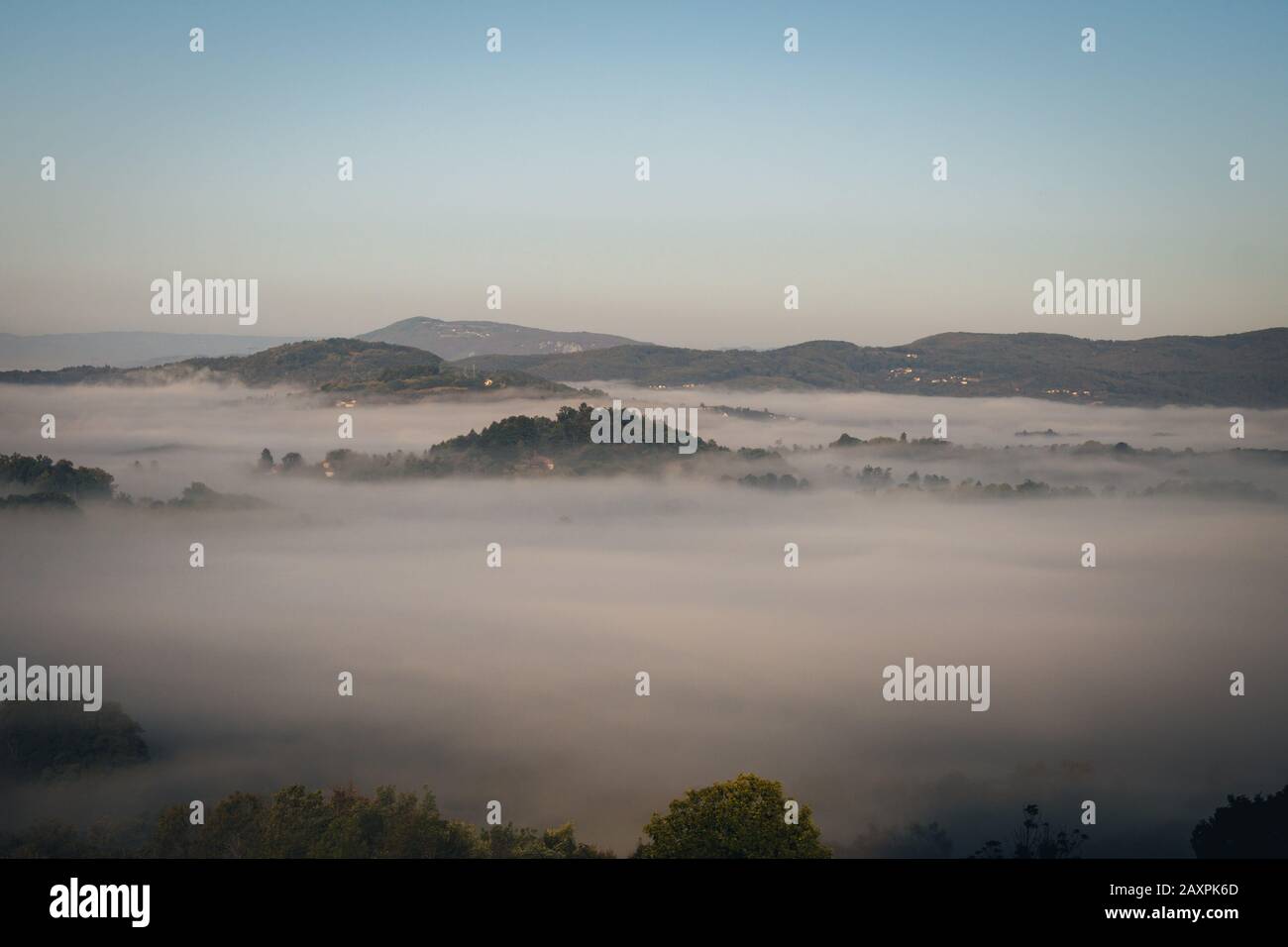 Atmospheric smoke fog over hi-res stock photography and images - Alamy