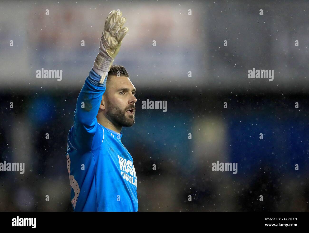 Goalkeeper Bartosz Bialkowski Millwall Thumps Ball Editorial Stock