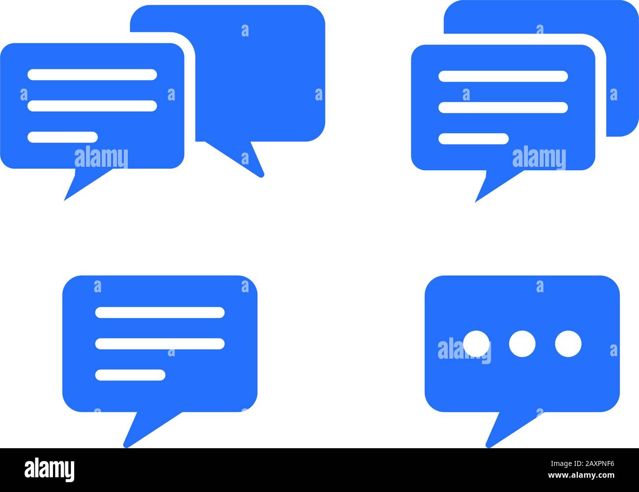 Message writing icon vector set. Support chat pictogram Stock Vector