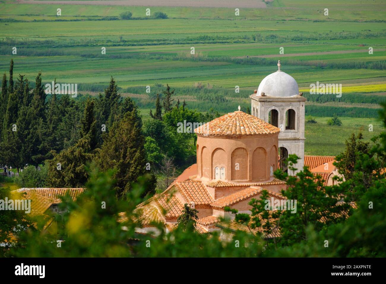 Saint Mary Church, Monastery of Shën Mërisë, Apollonia, Qar Fier, Albania Stock Photo