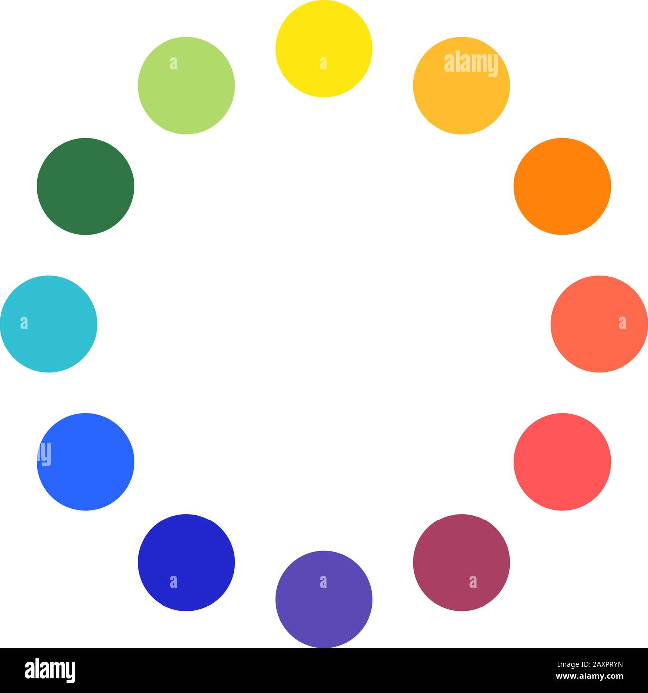 Vector Itten colour wheel palette. Color theory illustration Stock Vector