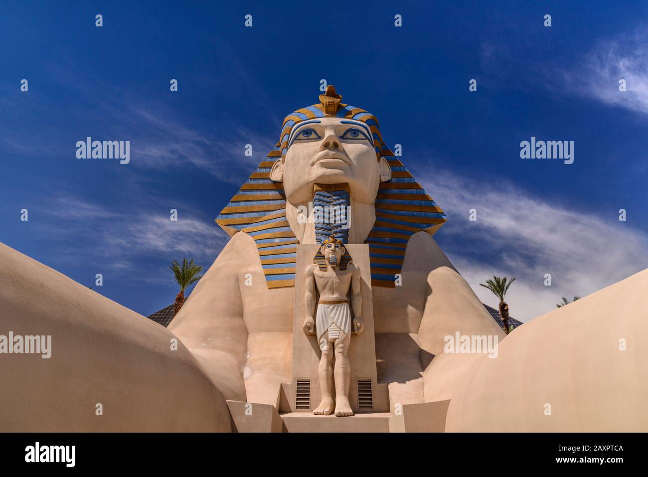 USA, Nevada, Clark County, Las Vegas, Las Vegas Boulevard, The Strip, Luxor Hotel and Casino, Sphinx Stock Photo