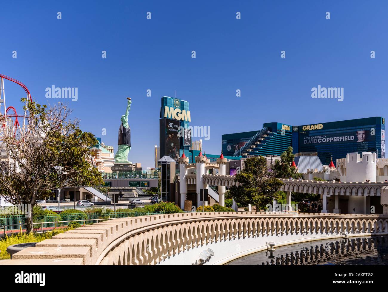USA, Nevada, Clark County, Las Vegas, Las Vegas Boulevard, The Strip, MGM Grand Hotel Stock Photo