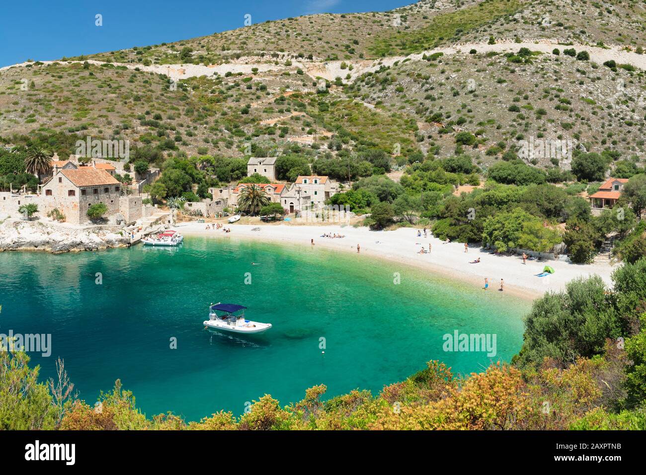 Dubovica bay and beach, Hvar island, Adriatic sea, Dalmatia, Croatia Stock Photo