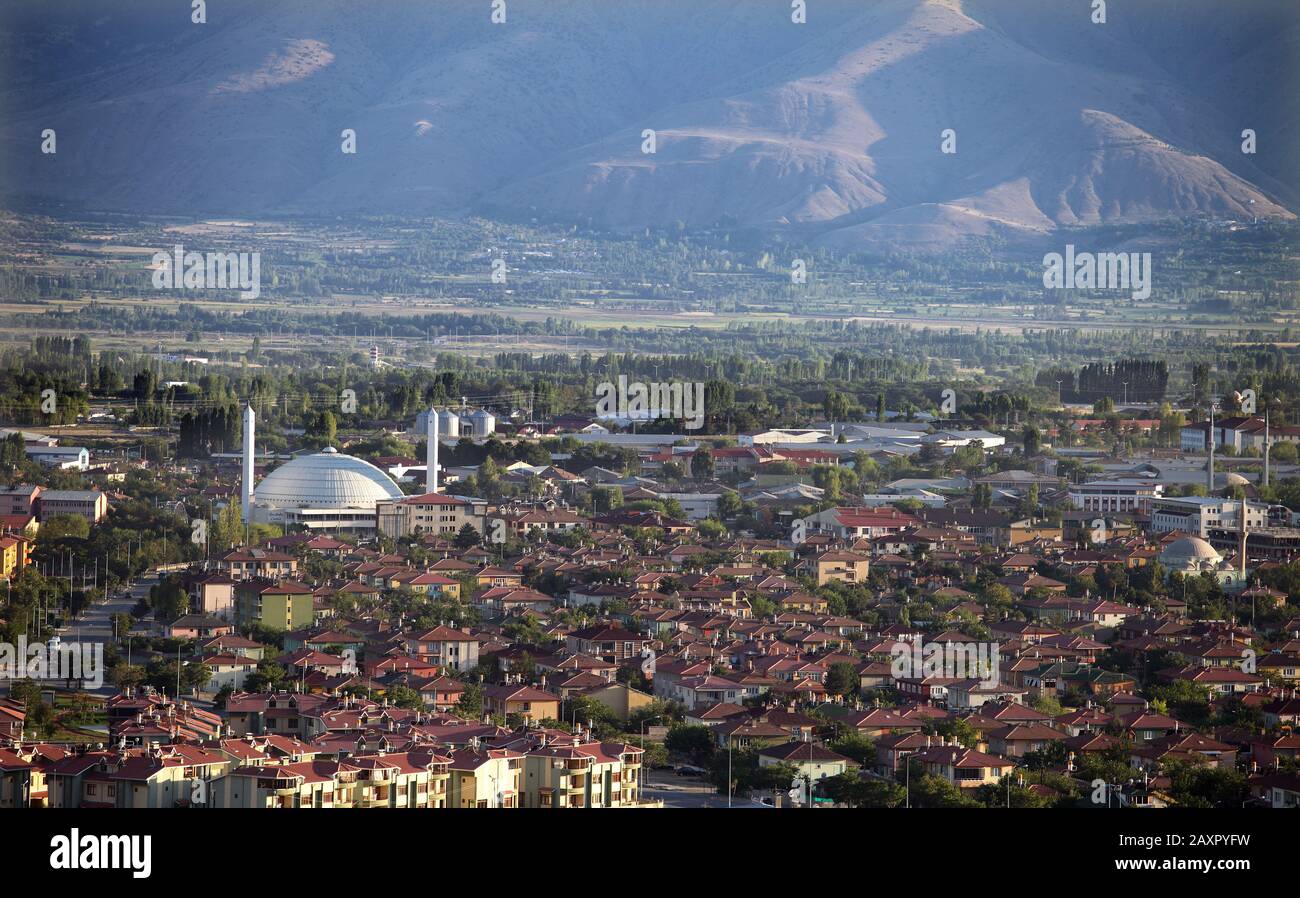 Erzincan city panorama in Eastern Anatolia, Turkey. Stock Photo