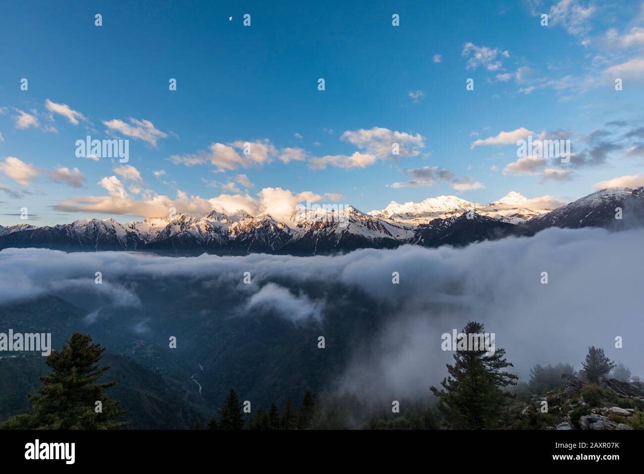 Alpine landscape with mountains hi-res stock photography and images - Alamy