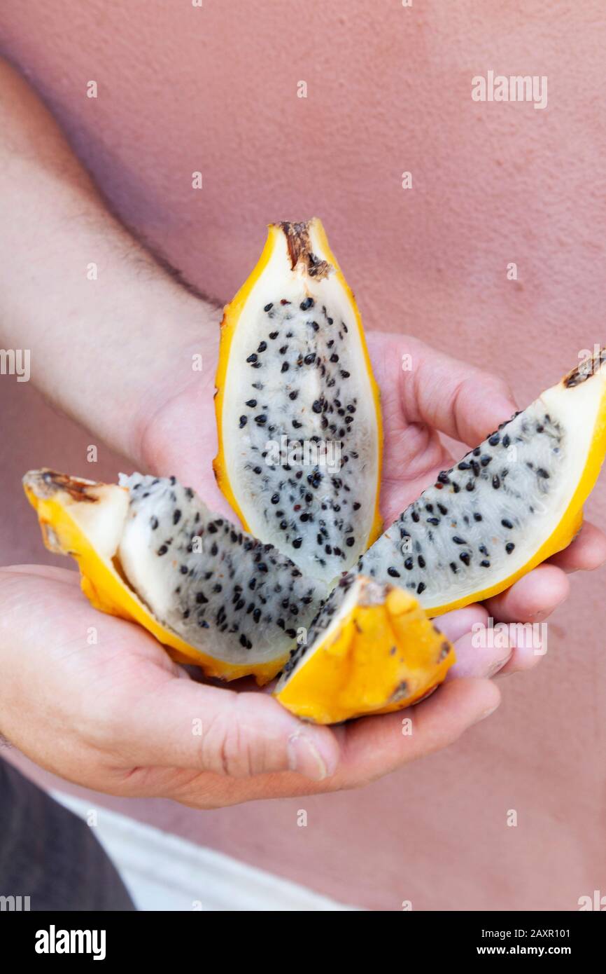Exotic fruits cut open hires stock photography and images Alamy