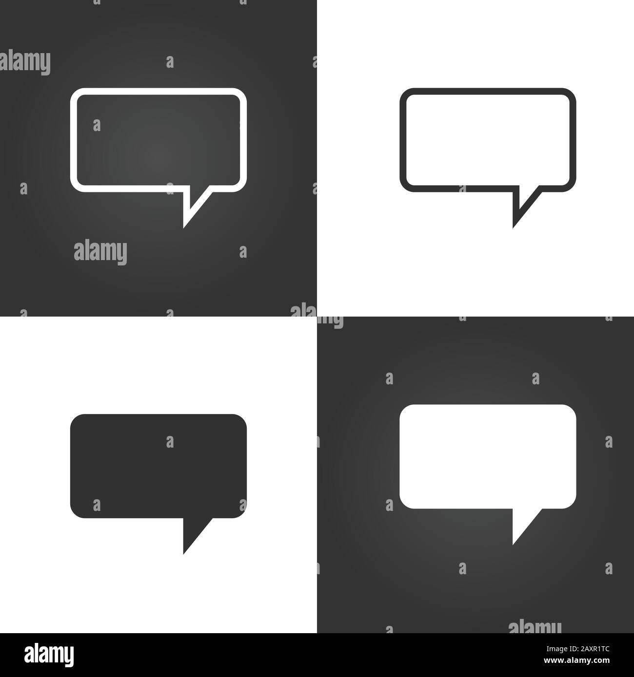 Speech Bubble Icon In Linear And Flat Design Communication Sign For