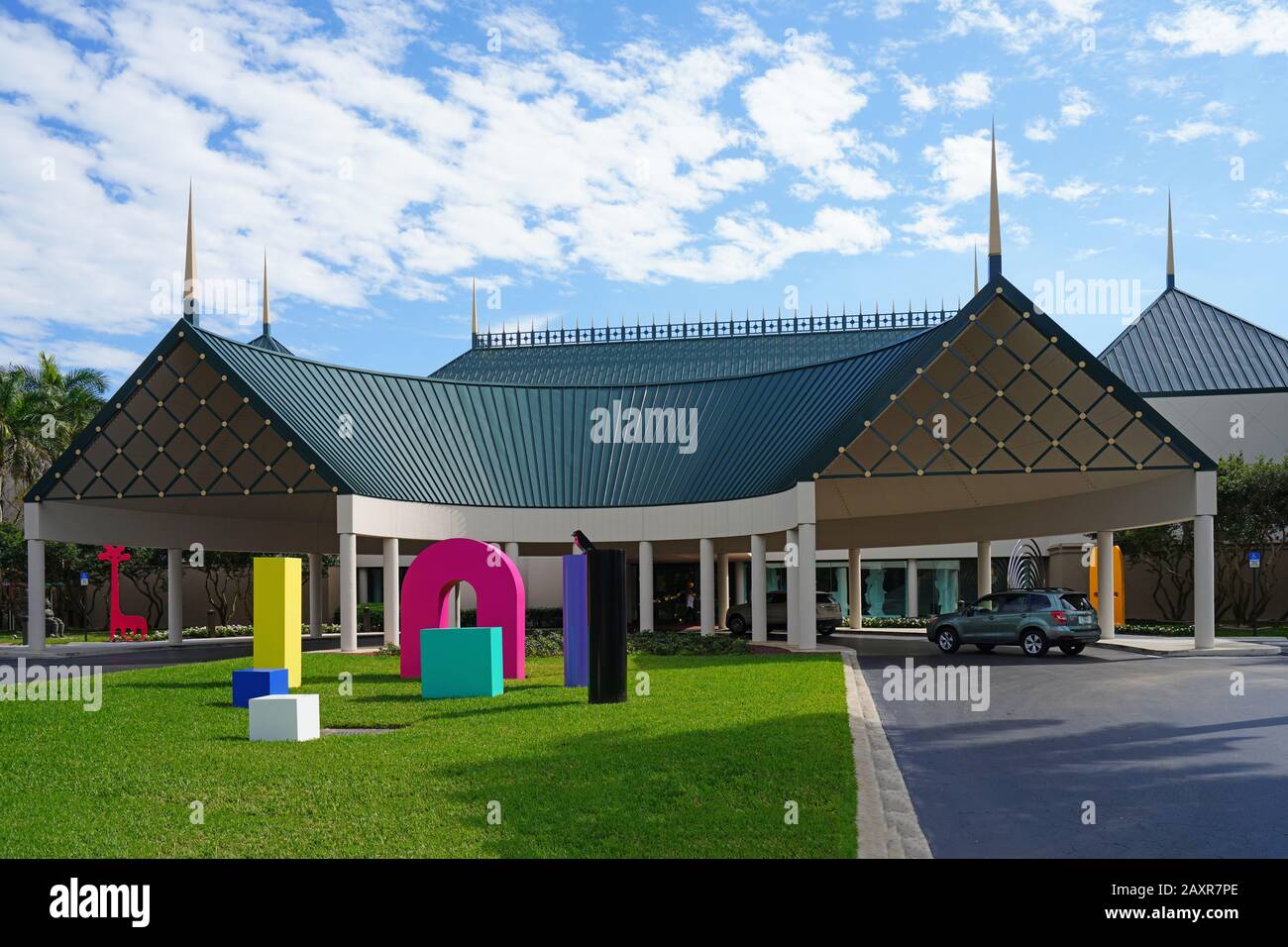 NAPLES, FL -30 JAN 2020- View of the Baker Museum at the Artis-Naples arts complex in Naples, Florida, United States. Stock Photo