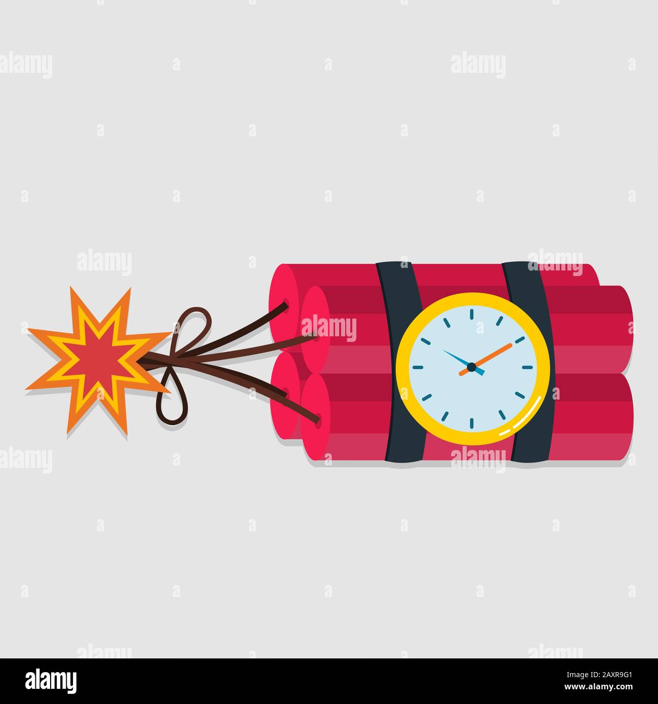 time bomb explosive  isolated vector illustration Stock Vector