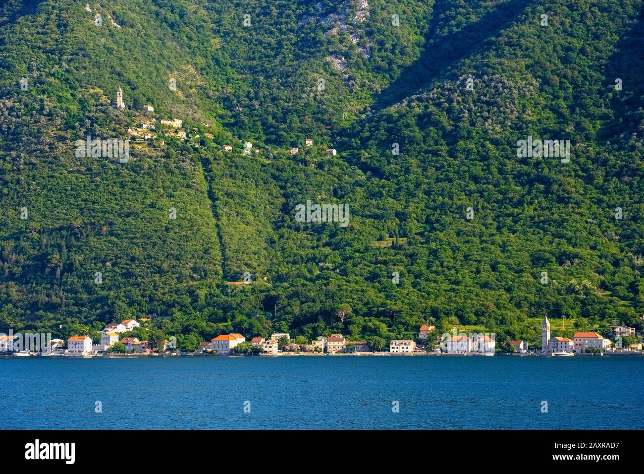 abandoned village Gornji Stoliv, Stoliv, Bay of Kotor, Montenegro Stock Photo