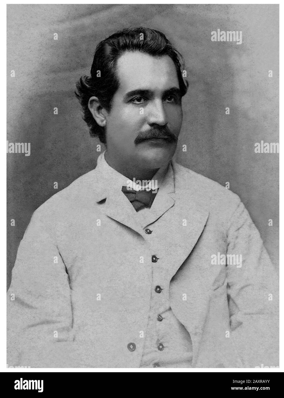 1880 ca, ROMANIA : The romanian Romantic poet , novelist, and journalist Mihai EMINESCU ( 1850 - 1889 ) born Mihail Eminovici  . - HISTORY - FOTO STORICHE - portrait - ritratto - SCRITTORE - POETA - POESIA - POETRY - LITERATURE - LETTERATURA - tie - cravatta - collar - colletto - ROMANIA - Romanticismo --- ARCHIVIO GBB Stock Photo