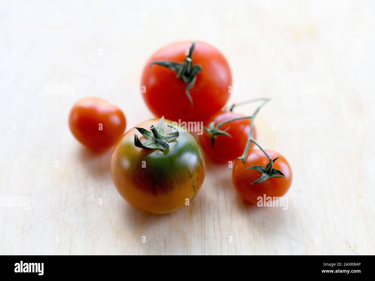 different tomatoes Stock Photo