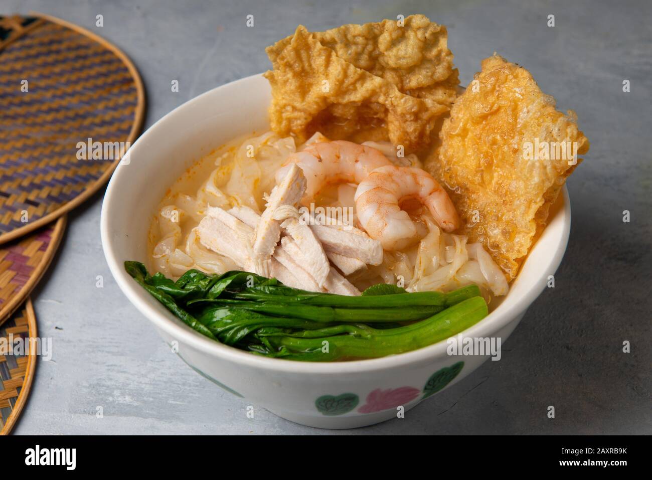 keow teow sup chinese style with background Stock Photo