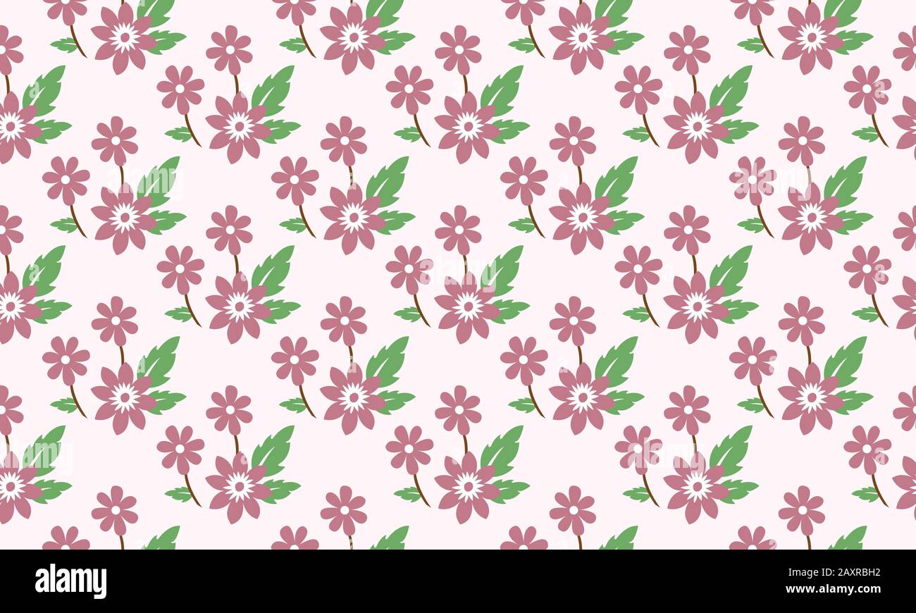 Floral Backdrop Spring Pattern Beautiful spring flower pattern background, with leaf and floral ...