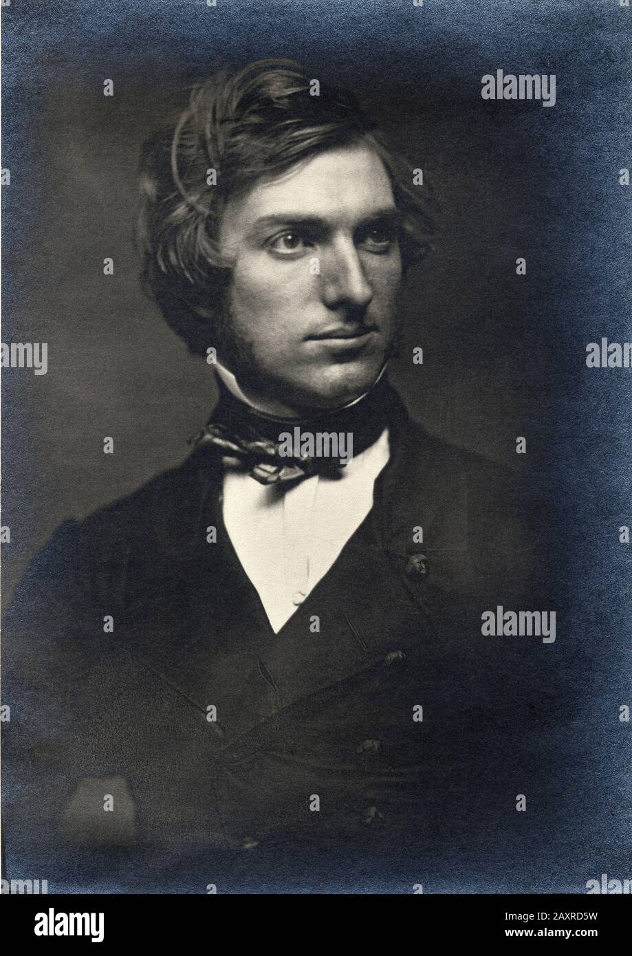 1850 ca , USA : The american painter Henry Peters GRAY ( 1819 - 1877 ) . Portrait by Mathew B. Brady ( 1822 - 1896) . - ARTS - ARTI VISIVE - ARTE - Francia - PORTRAIT - RITRATTO - HISTORY - FOTO STORICHE - collar - colletto - tie bow - fiocco - cravatta  --- Archivio GBB Stock Photo
